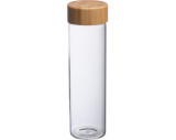 Botella de vidrio con tapa de bambú Santa Cruz
